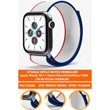  apple watch 10-11 42mm watch2/3/4/5/6/se/7/8/9 (38-40-41)mm saatlerle uyumlu loop tekstil saat kordonu kayışı loop-38mm-model-6