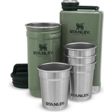 Storemax Toptassell Stanley Klasik Çelik Shot Bardak ve Matara Seti, Yeşil (Hammertone Green), 0.23 Litre