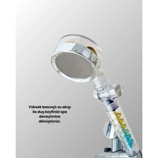 Basınçlı El Duşu Başlığı – Döner Pervaneli, Göz Kamaştıran Yağmur Etkisi