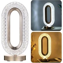 Eser Ticarett Modern Dekoratif LED Masa Lambası Kristal Tasarım Gece Lambası Şık Ortam Aydınlatma Abajur