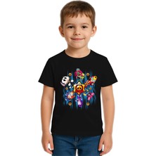 Sedirli Unisex Brawl Stars Baskılı Çocuk Tişört Pamuklu Penye Kumaş
