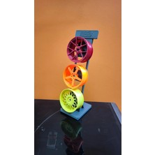 Üçlü Jant Dekoratif Aksesuar Renkli Modern Salon Dekoru