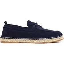 Derimod Erkek Lacivert Süet Deri Espadril 26SFD616310