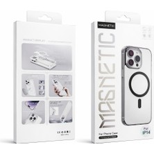 Akscar Apple iPhone Magsafe Wireless Kablosuz Şarj Destekli Sert Şeffaf Silikon Kapak