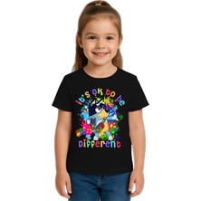 Sedirli Unisex Bluey Baskılı Çocuk Tişört Pamuklu Penye Kumaş