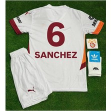Alaturka Mix 5-Yıldızlı Galatâsarây./davinson Sanchez / 2024/25 Deplasman Beyaz Yeni Sezon Çocuk Forması 4'lü Set