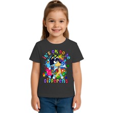 Sedirli Unisex Bluey Baskılı Çocuk Tişört Pamuklu Penye Kumaş