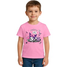 Sedirli Unisex Kuromi Baskılı Çocuk Tişört Pamuklu Penye Kumaş