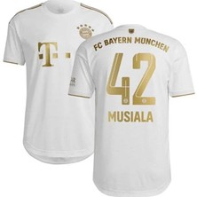 Alaturka Mix B.a.y.e.r.n/m.ü.n.i.h 2021/22 Sezonu Jamal Musiala Iç Saha Forması (White-Gold)