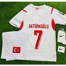 Alaturka Mix Türkiye 2026 Kerem Aktürkoğlu Yeni Sezon Deplasman Beyaz Çocuk Forması 4 Lü Set