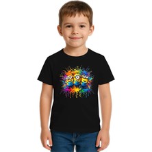 Sedirli Unisex Mınıons Baskılı Çocuk Tişört Pamuklu Penye Kumaş