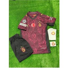 Alaturka Mix 5 Yıldız Gal'atâs'arây 2025/26 .isimsiz Deplasman Bordo Çocuk Forması 4lü Set