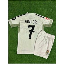 Alaturka Mix Real/./madrid 2025/26 Yeni Sezon #7 Vini Jr. Iç Saha Çocuk Forması 2'li Set
