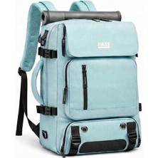 Haegs Seyahat Sırt Çantası, 3in1 Dönüştürülebilir, Bavul Kadın Seyahat Çantası Ayakkabı Bölmeli Mavi