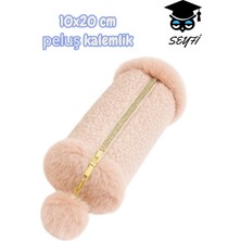 Seyfi Kırtasiye Peluş Kalemlik Makyaj Çantası 10X20 cm Yerli Üretim Tek Bölme Geniş Hacimli