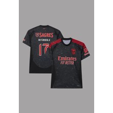 Alaturka Mix Benfica 2024/2025 Yeni Sezon Kerem Aktürkoğlu 17 Deplasman Siyah Yetişkin Futbol Forması