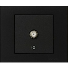 Ovivo Grano Uydu Prizi F Tip Sonlu Çerçeveli Siyah 3 Adet Sıva Altı