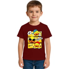 Sedirli Unisex Ördek Duck Baskılı Çocuk Tişört Pamuklu Penye Kumaş