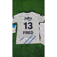 Alaturka Mix .f.e.n.e.r.b.a.h.ç.e. 2024/25 Fred #13 Deplasman Beyaz Yeni Sezon Çocuk Forması 4'lü Set