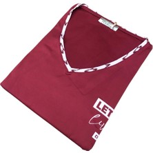 Royam Seamlife Kadın Extra Yumuşak %100 Pamuk V Yaka Milan Kısa Kollu Pijama Takımı