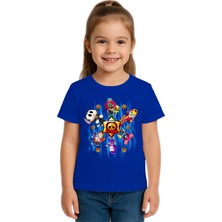 Sedirli Unisex Brawl Stars Baskılı Çocuk Tişört Pamuklu Penye Kumaş
