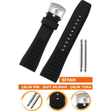  velatura saat uyumlu soft silikon saat kordonu kayışı s02sve-b