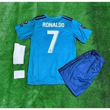 Alaturka Mix Real Madrid 2017/18 Deplasman Ronaldo 4 Lü Set Çocuk Forması Şort Çorap Bileklik Hediyeli