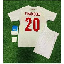 Alaturka Mix Türkiye Milli Takımı Euro 2024 F.e.r.d.i K.a.d.ı.o.ğ.l.u Çocuk Deplasman Forması 4'lü Set (Beyaz)