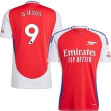 Alaturka Mix Gabriel Jesus 9 Yeni Sezon 2024/25 Iç Saha Kırmızı/beyaz Futbol Forması