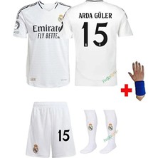 Alaturka Mix Real Madrid 2025 Arda/.güler Beyaz Çocuk Forması Şort Çorap Bileklik Hediyeli