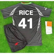 Alaturka Mix Arsenall 2024/25 Yeni Sezon #41 Declan Rice Deplasman Çocuk Forması 4 Lü Set (Black)