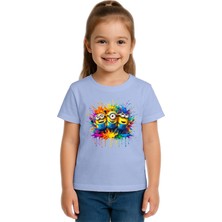 Sedirli Unisex Mınıons Baskılı Çocuk Tişört Pamuklu Penye Kumaş