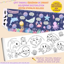 Kitza Yayınları Özgüven ve Dikkat Gelişimini Destekleyen Eğitici Boyama ve Etkinlik Rulosu-Çift Taraflı-3 Metre