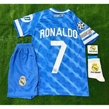 Alaturka Mix 2026 Real Madrid Ronaldo Yeni Sezon Alternatif Mavi Çocuk Forması 4’lü Set