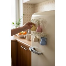 Eterna Dekoratif Buzdolabı Magneti 4'lü Vazo – Mini Dekoratif Çiçeklik Magnet