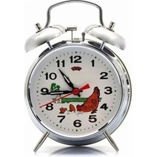 Eco Lounge Nostaljik Kurmalı Horozlu Çalar Saat Büyük Boy