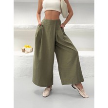 Arzu Has Butik Yeni Sezon Modal Beli Lastikli Etekli Pantolon