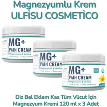 ULFİSU COSMETİCO Magnezyum Kremi - Magnezyum Krem 120 ml 3 Adet