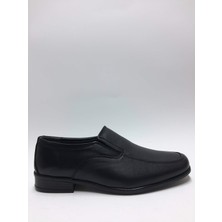 Hsa Hakiki Deri Topuklu Siyah Renk Hafif Bağcıksız Yazlık Erkek Ayakkabı C-84260763HSA