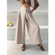 Arzu Has Butik Yeni Sezon Modal Beli Lastikli Etekli Pantolon