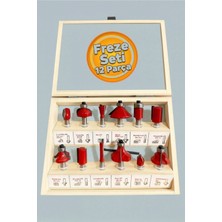 Router 12 Parça Ahşap Freze Takım Seti 6 mm