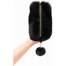 Seyfi Kırtasiye Peluş Kalemlik Makyaj Çantası 10X20 cm Yerli Üretim Tek Bölme Geniş Hacimli