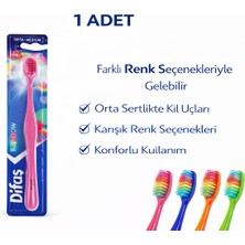 Difas Rainbow Orta Sert Diş Fırçası Medium 1ADET
