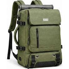 Haegs Seyahat Sırt Çantası, 3in1 Dönüştürülebilir, Çok Bölmeli Organizer Kamp Ourdoor Çantası Yeşil