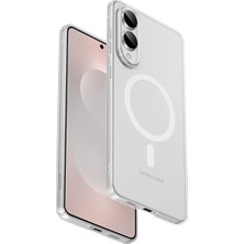 Keephone Samsung Galaxy S25 Edge Kılıf Slim Premium Magsafe Kablosuz Şarj Destekli Şeffaf Kapak