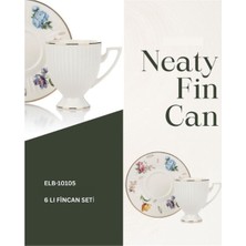 Mien Neaty 90 ml Porselen Türk Kahvesi Fincanı Takımı 6 Kişilik – Desenli Kahve Fincan Seti