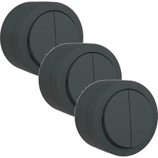 Ovivo Xone Komütatör Anahtar Siyah 3 Adet Sıva Üstü