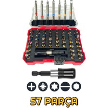 Depomega 57 Parça Bits Uç Uzatma Adaptörlü Ph Pz Torx Alyan Düz Bits Uç