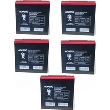 Monero 12V-24 Amper Dik E-Bıke Akü 5’li Paket 20 Amper Ebatları Ile Aynı Ebatlar: 180 x 78 x 170MM