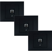 Ovivo Grano Nümeris Çerçeveli Siyah 3 Adet Sıva Altı